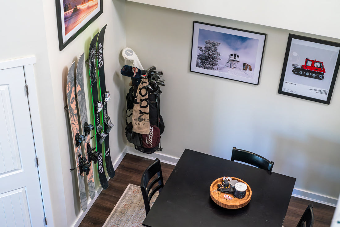 Small Apartment Ski & Golf Club Storage - HOVER x CLUBS DOCK