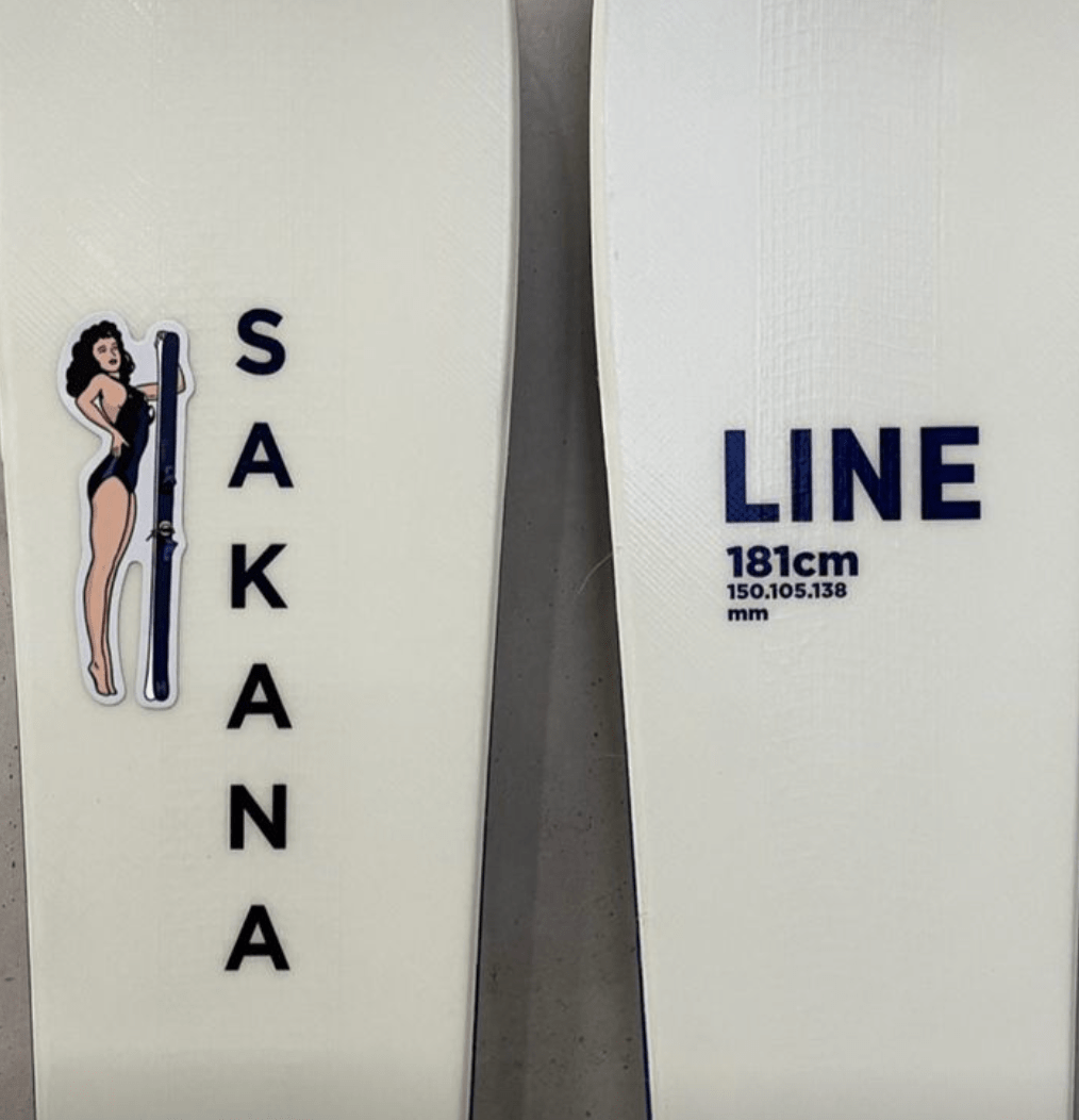 Pinup Skier Sticker - Leggy Lisa