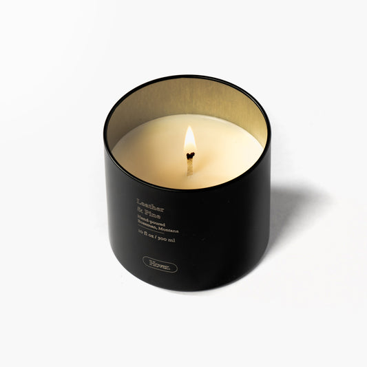 Leather and Pine Soy Candle