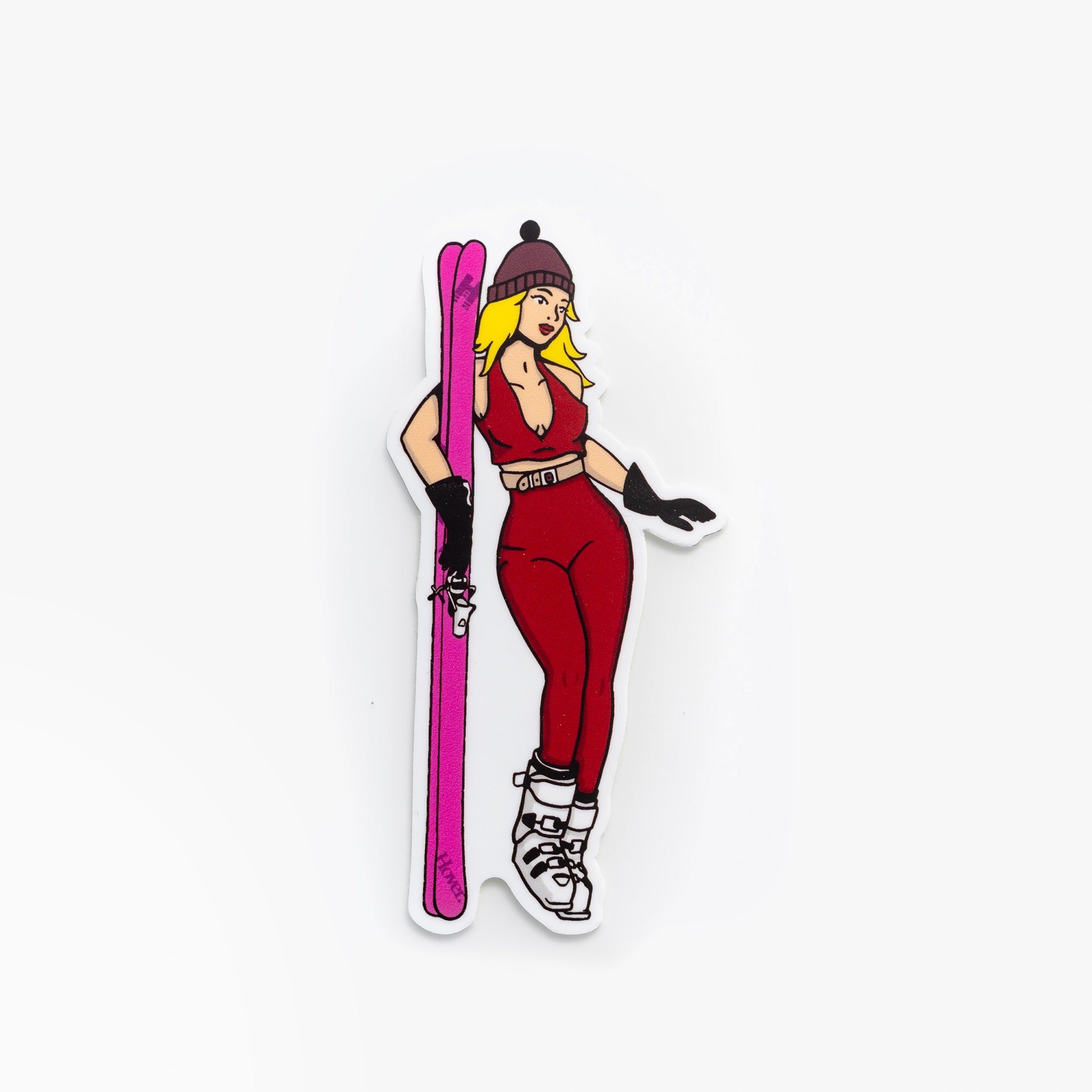 Pinup Skier Sticker - Bad Betty - Hover Equipment